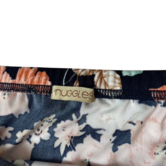 Nuggles skirt set women’s XL blue pink floral print long sleeve peplum blouse - Picture 6 of 11